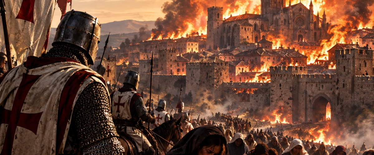 Crusaders burning city 1200x500