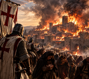 Crusaders burning city 360x320
