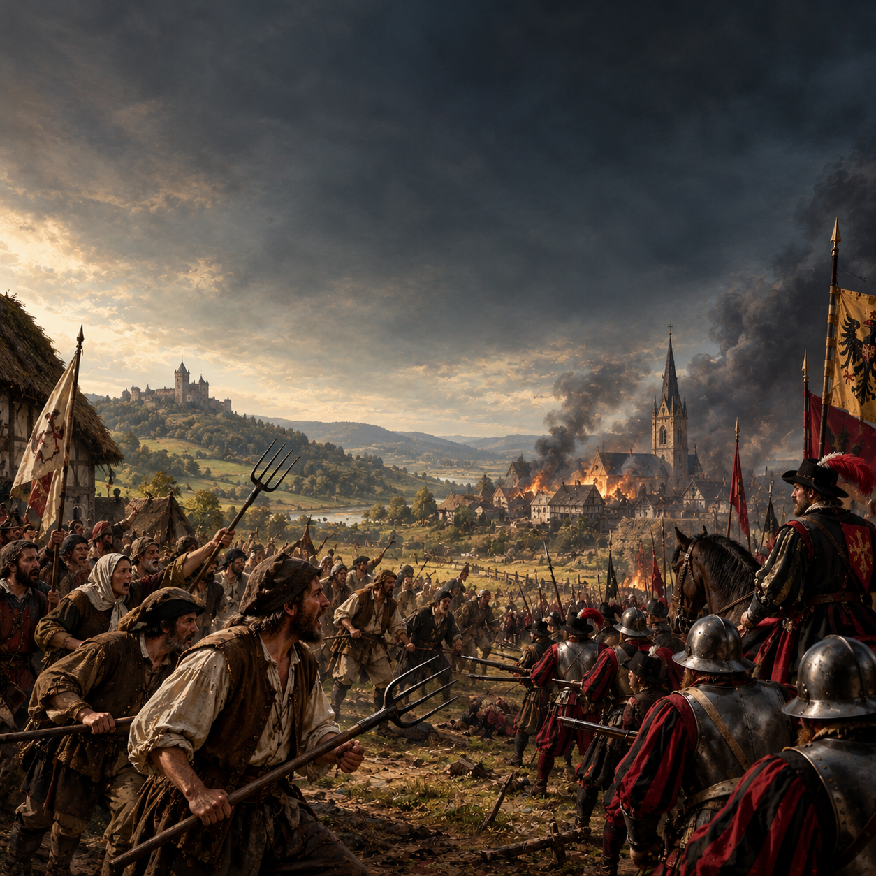 Peasant Uprising at the Burning Village