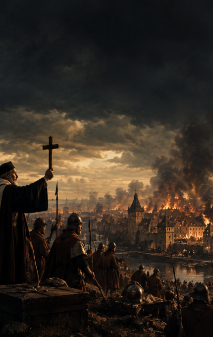 Medieval Siege Beneath Stormy Skies