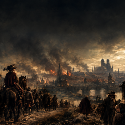 Seventeenth-Century-War-Torn Cityscape